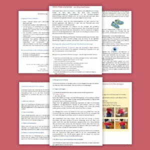 Textseiten aus dem Elternleitfaden „Tipps fürs Anziehen“