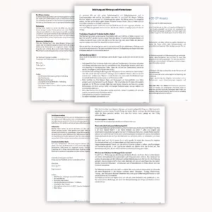 Anleitungsseiten für Eltern und Therapeut:innen zum Arbeitsbuch