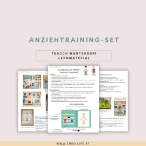Titelbild „Anziehtraining-Set – TEACCH-Montessori-Lernmaterial“
