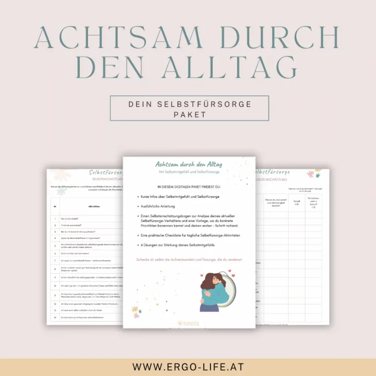 Titelbild „Achtsam durch den Alltag – dein Selbstfürsorge-Paket“