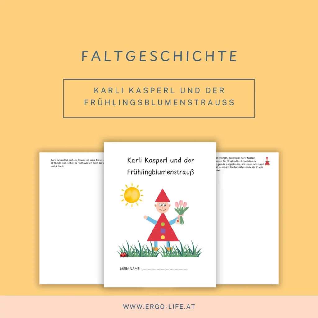 Faltgeschichte: Karli Kasperl und der Frühlingsblumenstrauß