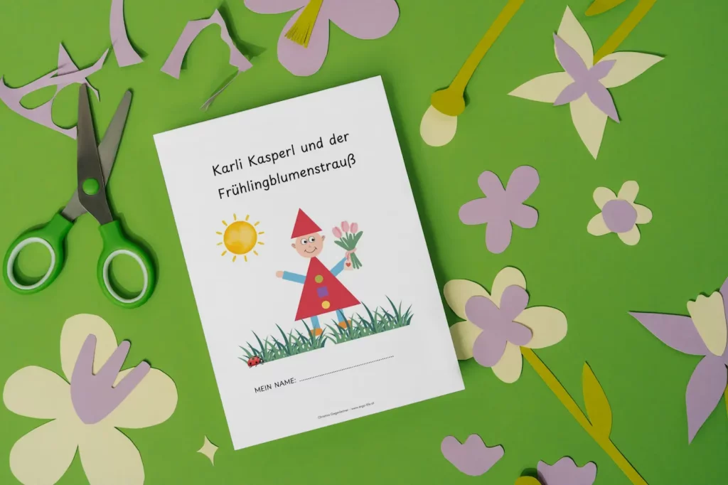 Faltgeschichte: Karli Kasperl und der Frühlingsblumenstrauß
