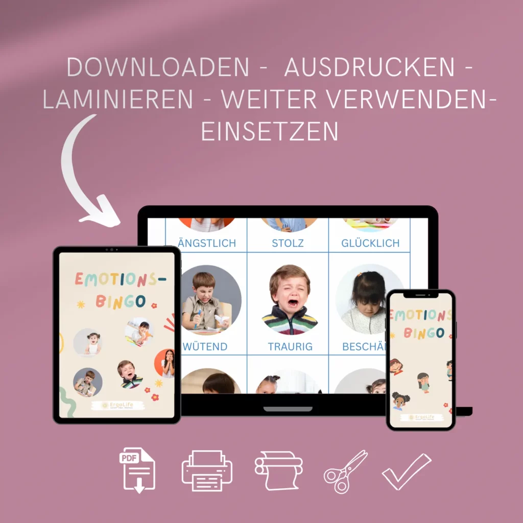 Emotions-Bingo-echte Fotos