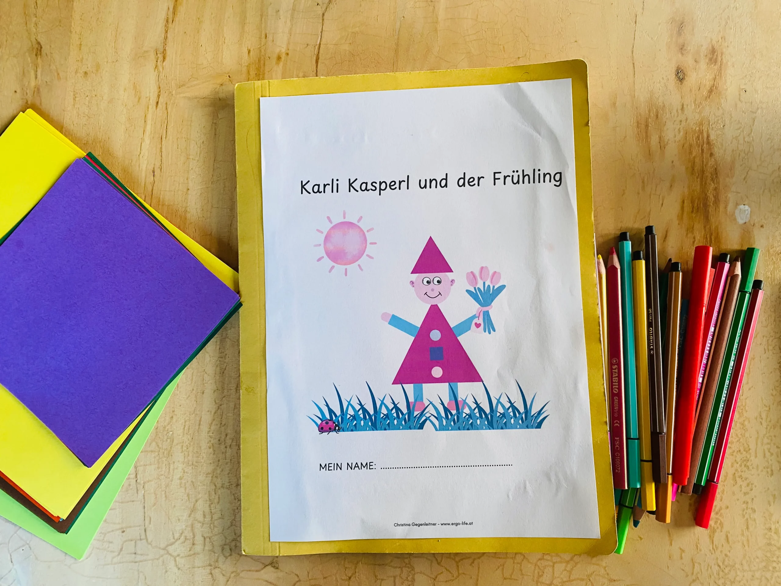 Faltgeschichte: Karli Kasperl und der Fr&uuml;hlingsblumenstrau&szlig;
